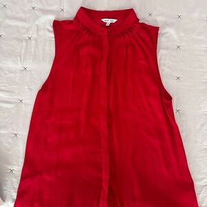 Naked Zebra Vibrant Red Sleeveless Blouse